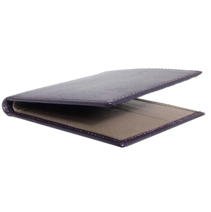 8 CC Saffiano Bi-Color Billfold Amethyst-Taupe