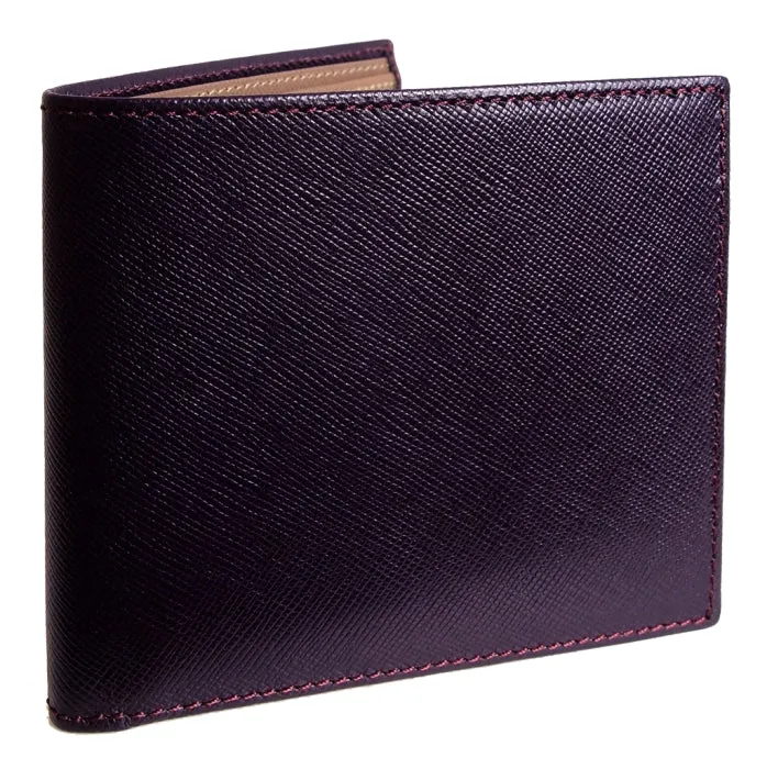 8 CC Saffiano Bi-Color Billfold Amethyst-Taupe
