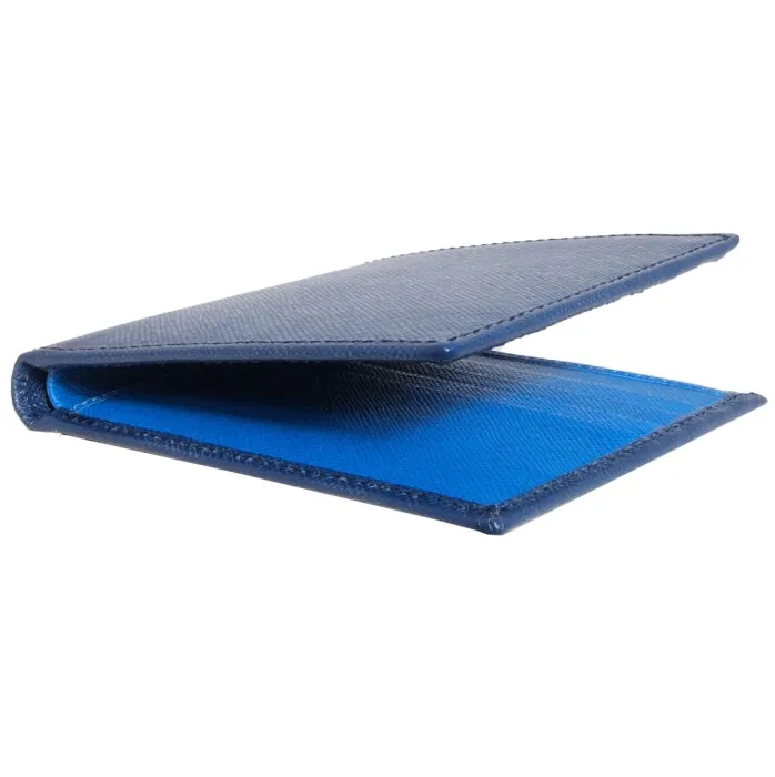 8 CC Saffiano Bi-Color Billfold Blue-Sky
