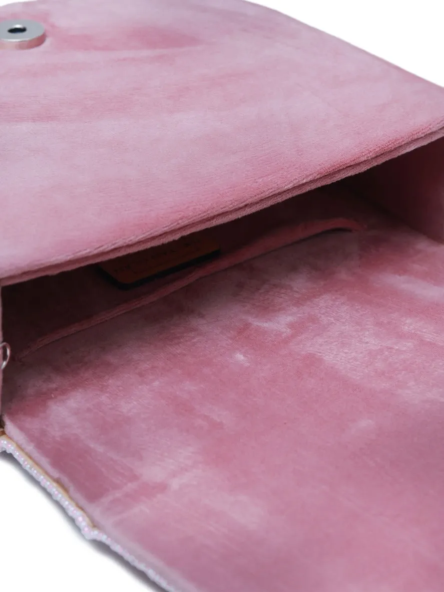 Asma Pink Flap Over Bag with Handle