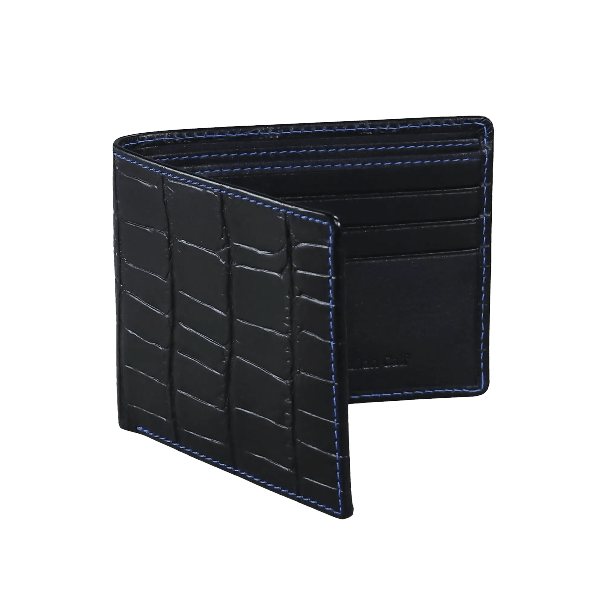 Black Mock Gator Leather Wallet
