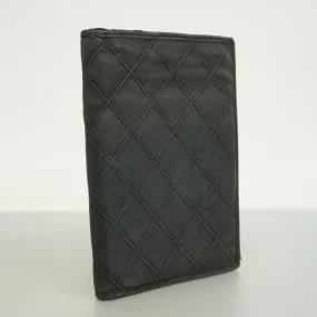 CHANEL   Bicolor Bi-fold Wallet Women's Lambskin Black