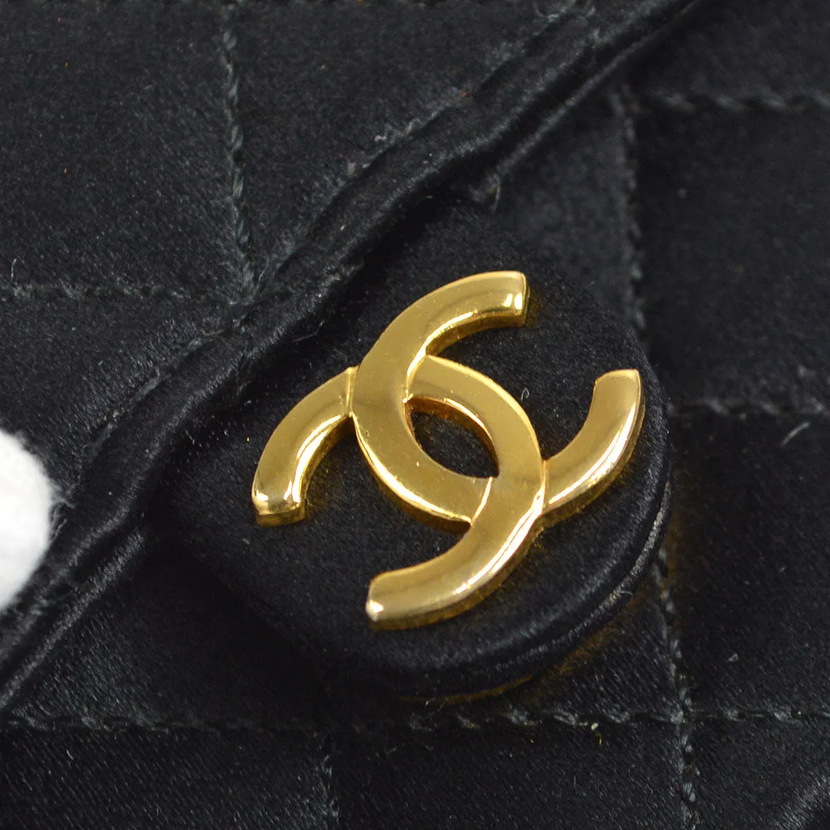 Chanel Classic Flap Micro Black Satin
