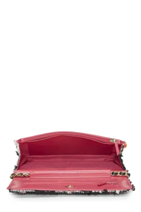 Chanel,  Multicolor Plaid Tweed Wallet on Chain (WOC), Multi
