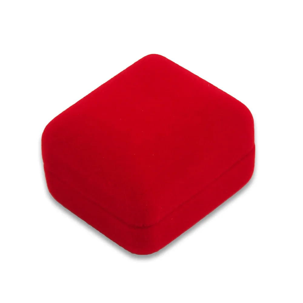 Classic Red Velvet Ring Jewelry Gift Box