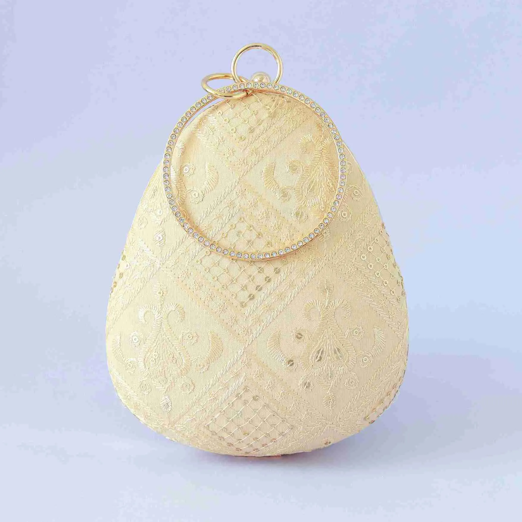 Delight Almond Shape Embroidered Clutch