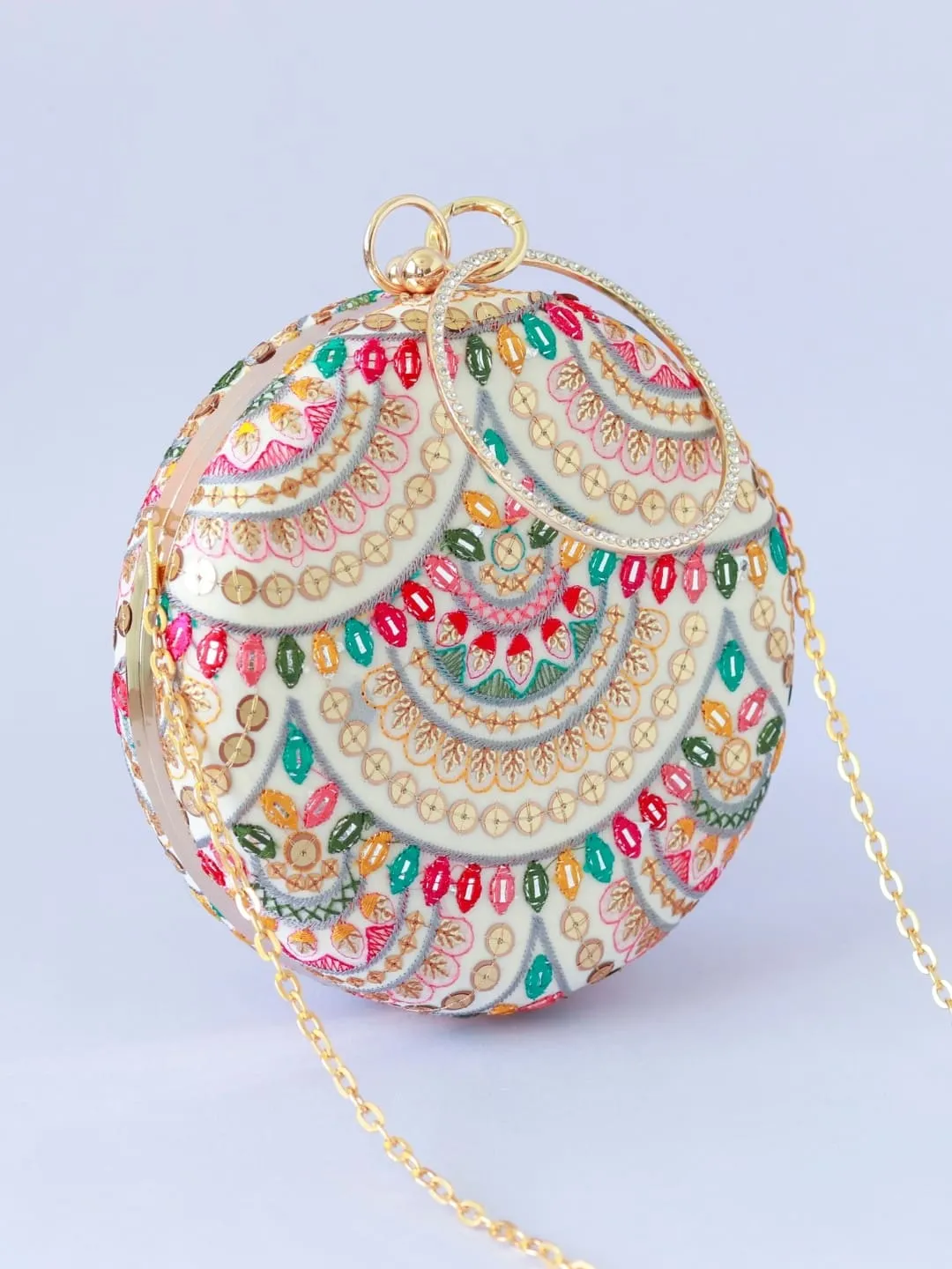 Jashn Multicolour Embroidered Clutch