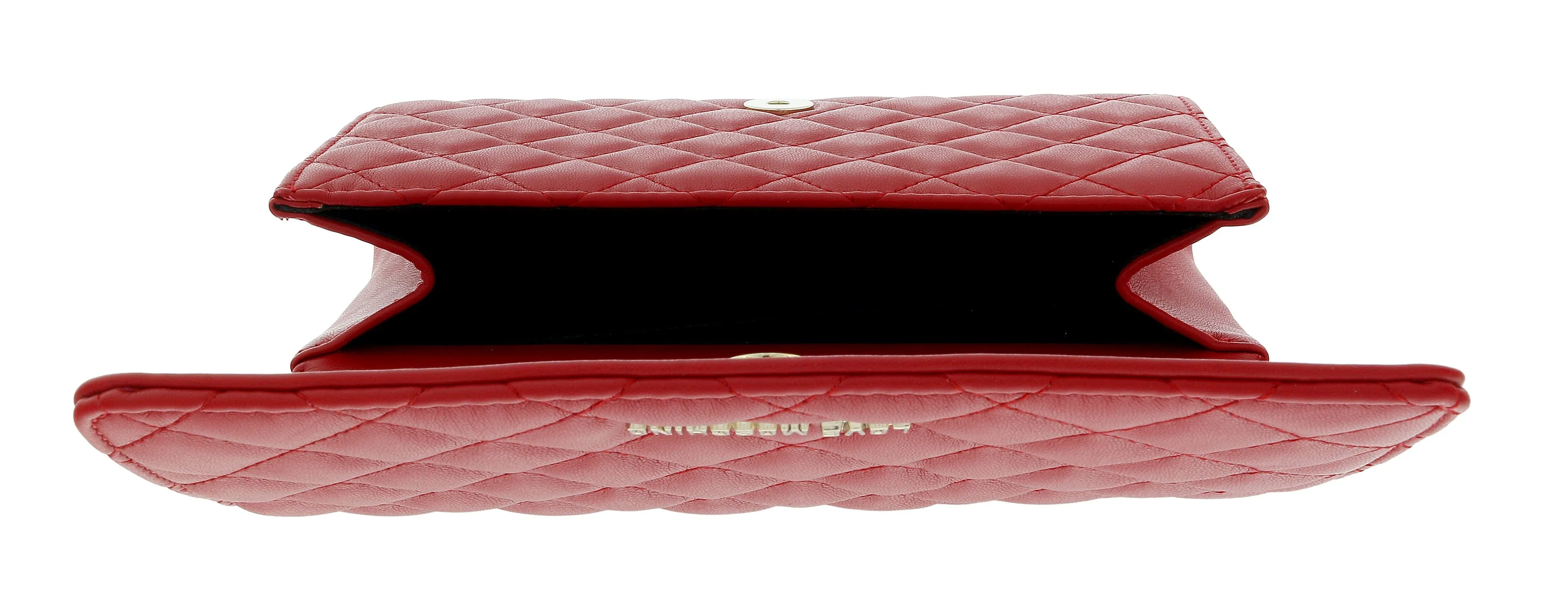 Love Moschino Red Quilted Classic Clutch Small Shoulder Bag