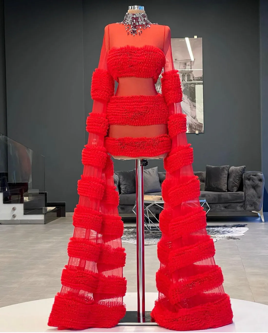 Martha Elegant Red Evening Dress