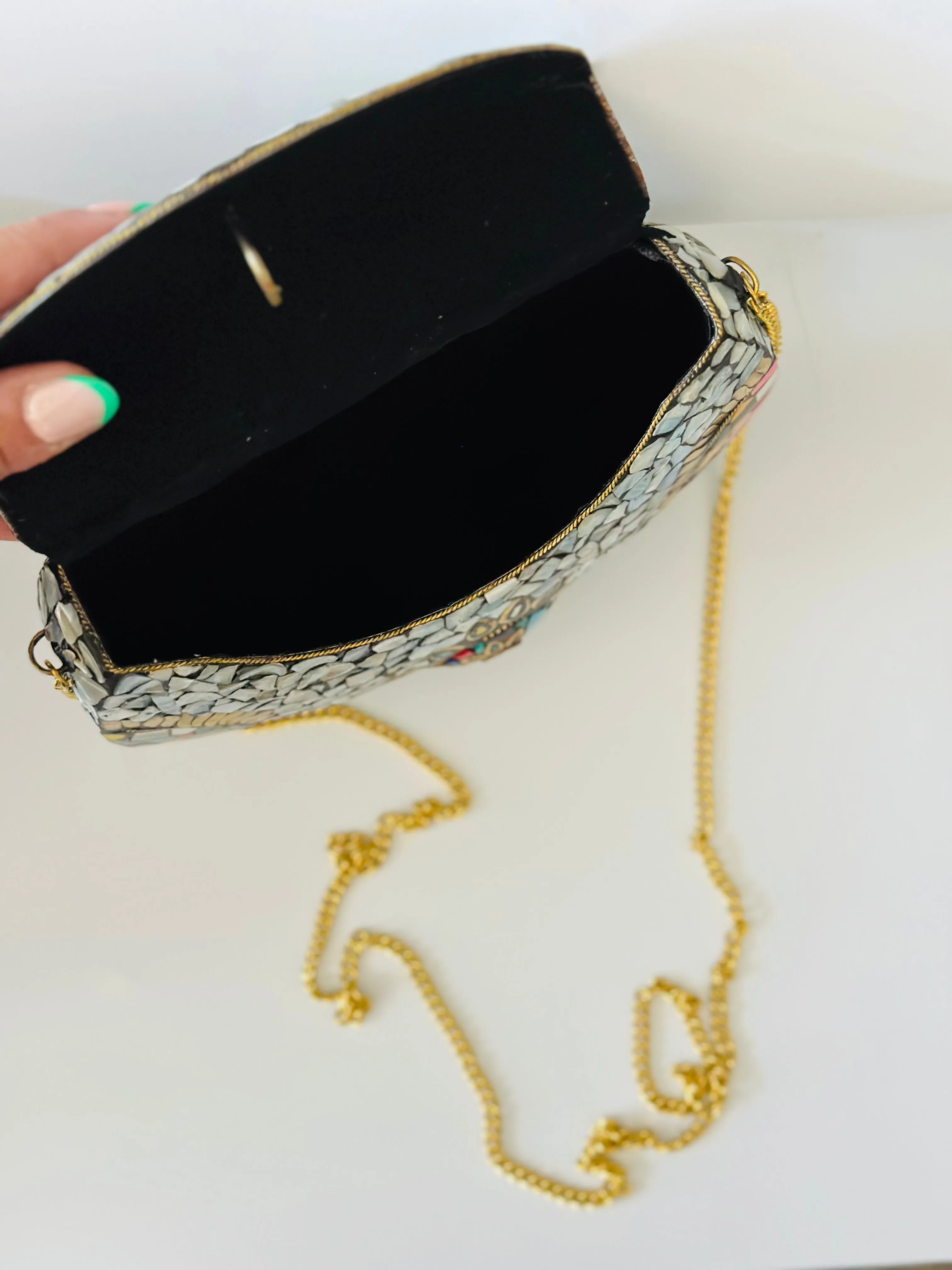 Mosaic White Clutch