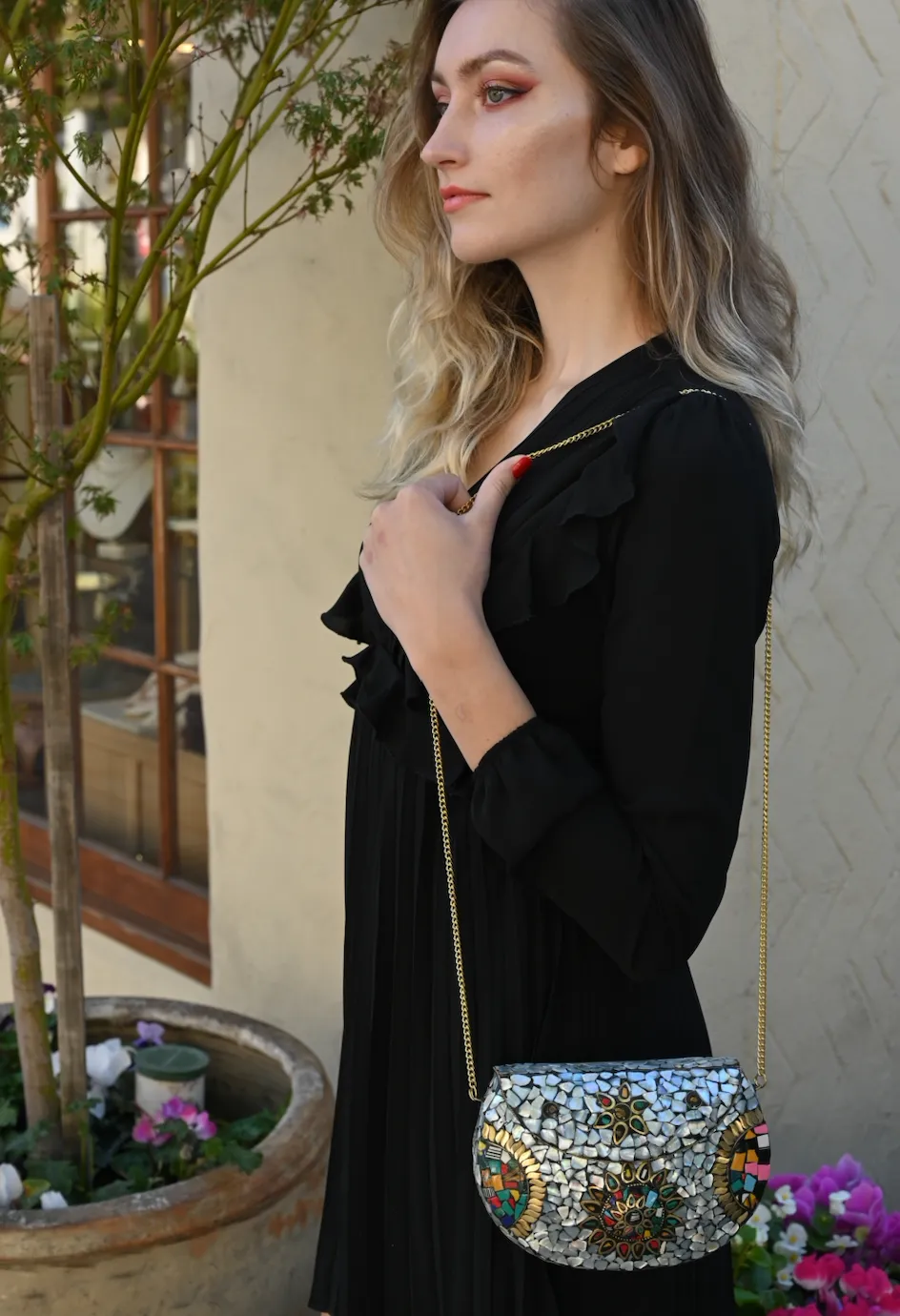 Mosaic White Clutch