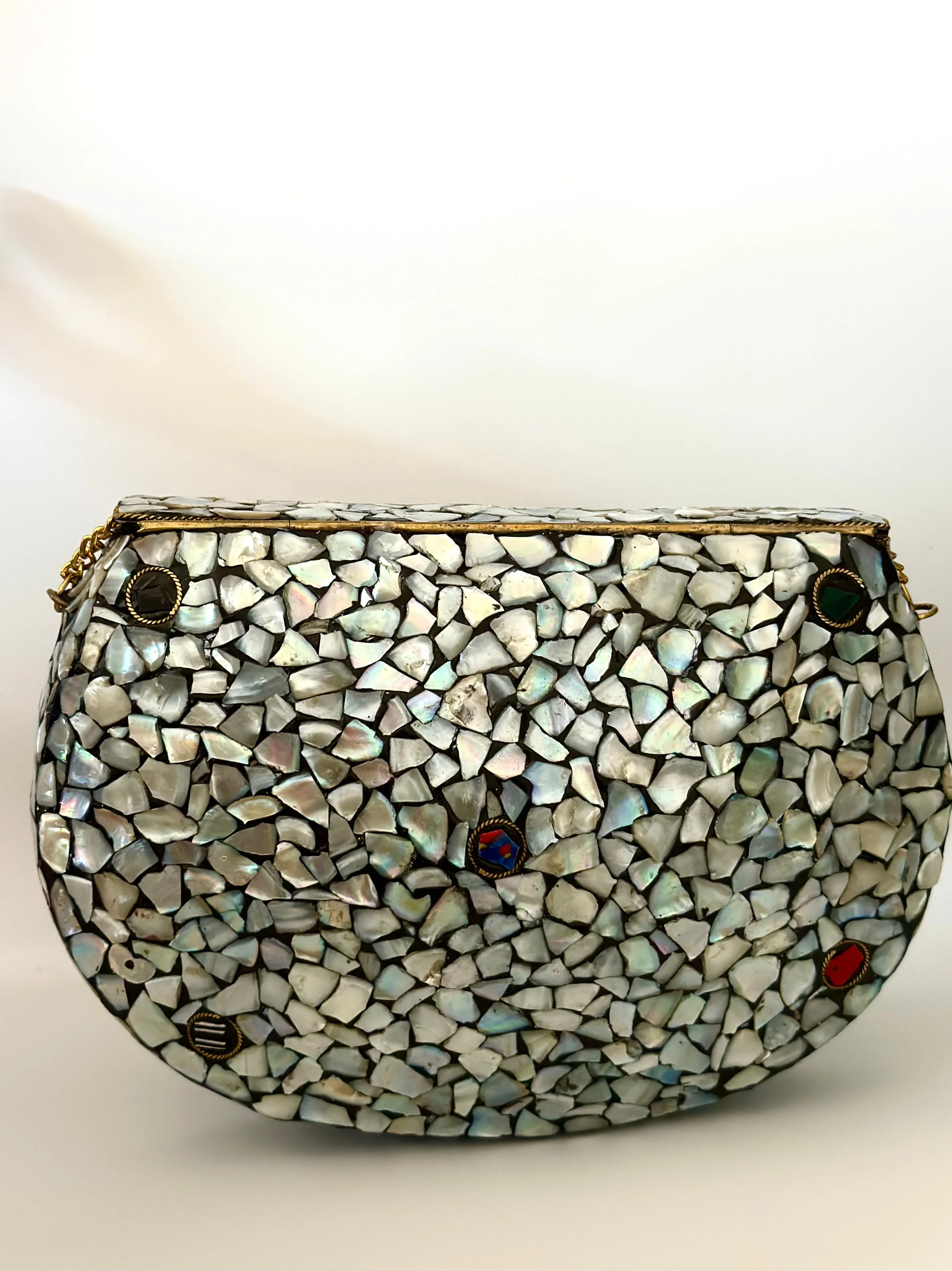 Mosaic White Clutch