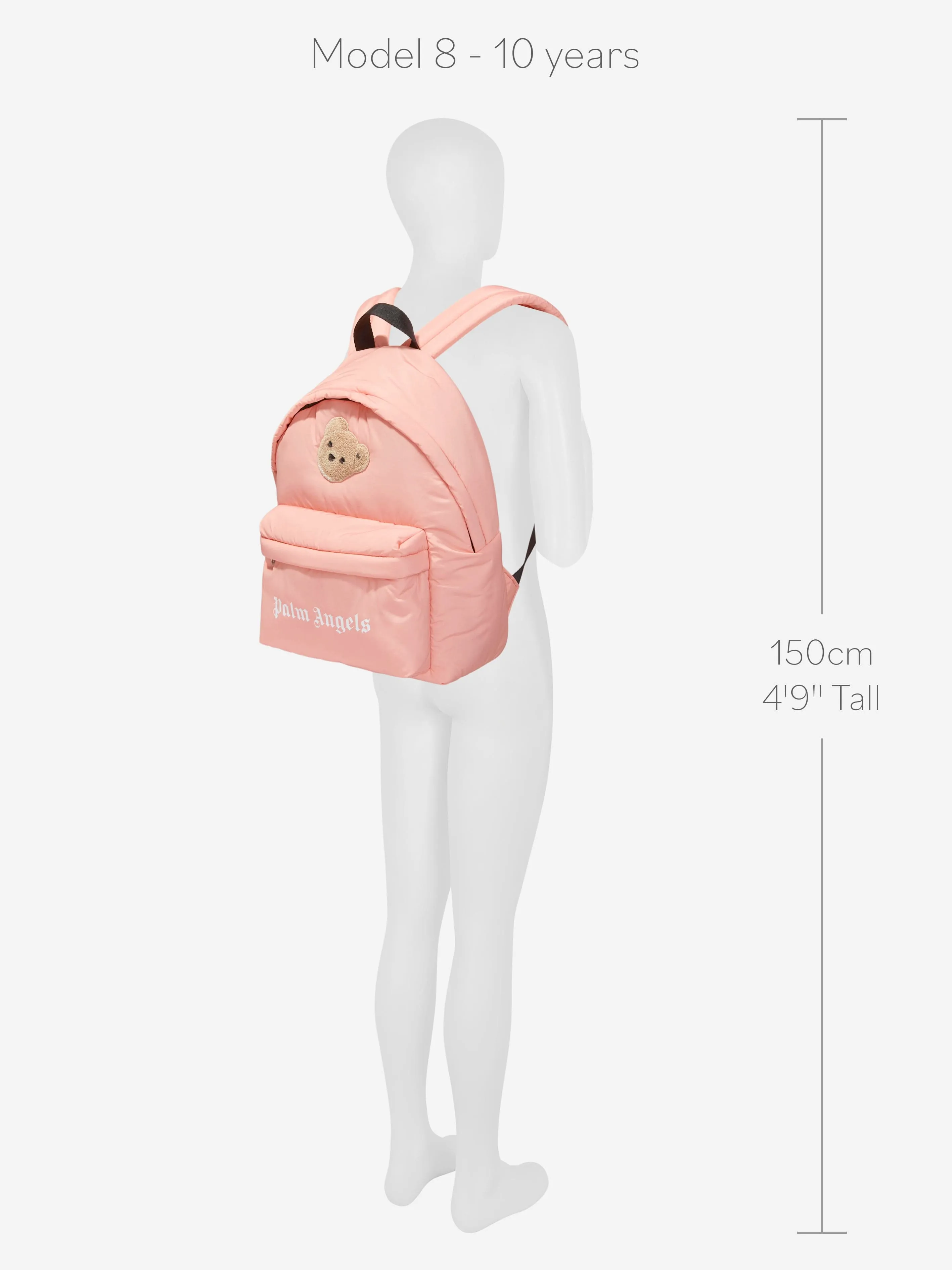 Palm Angels Girls Logo Bear Backpack in Pink