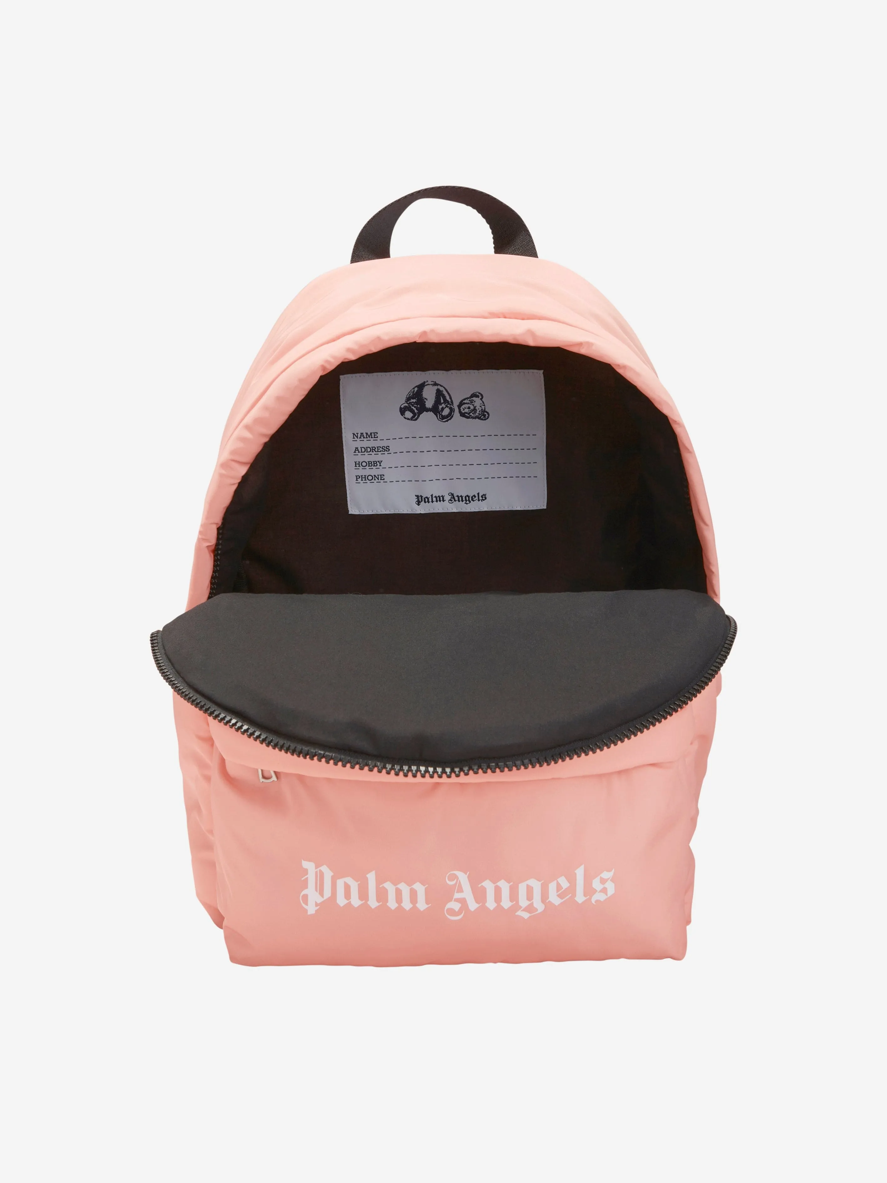 Palm Angels Girls Logo Bear Backpack in Pink