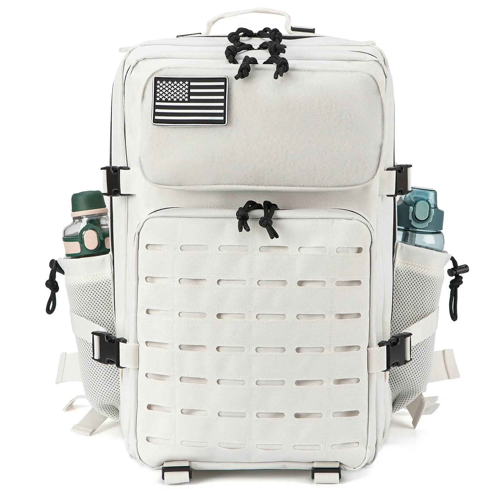 QT&QY 50L Tactical Backpack survival Bag Hunting MOLLE Backpack GYM For Men EDC Outdoor Hiking Rucksack Witch Bottle Holder