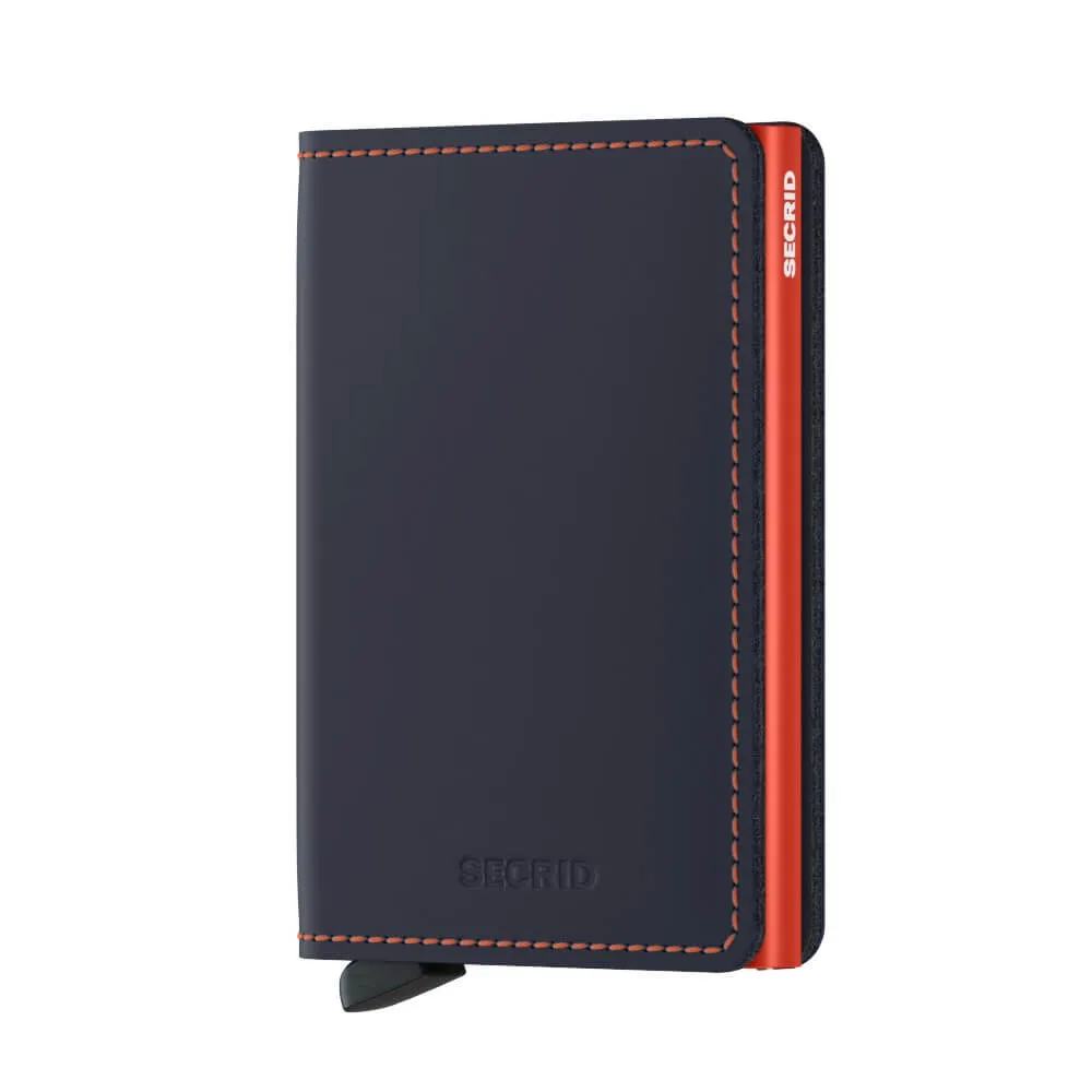 Slimwallet Matte - Night Blue & Orange