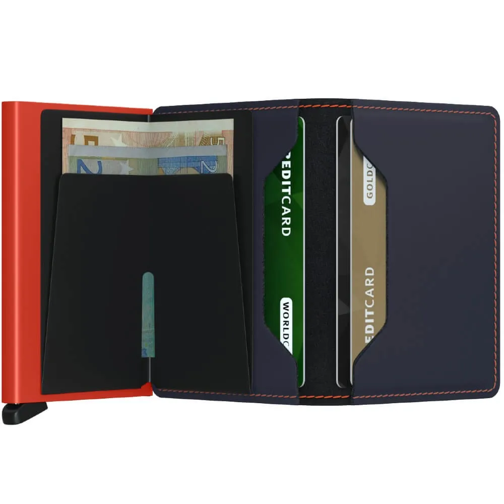 Slimwallet Matte - Night Blue & Orange