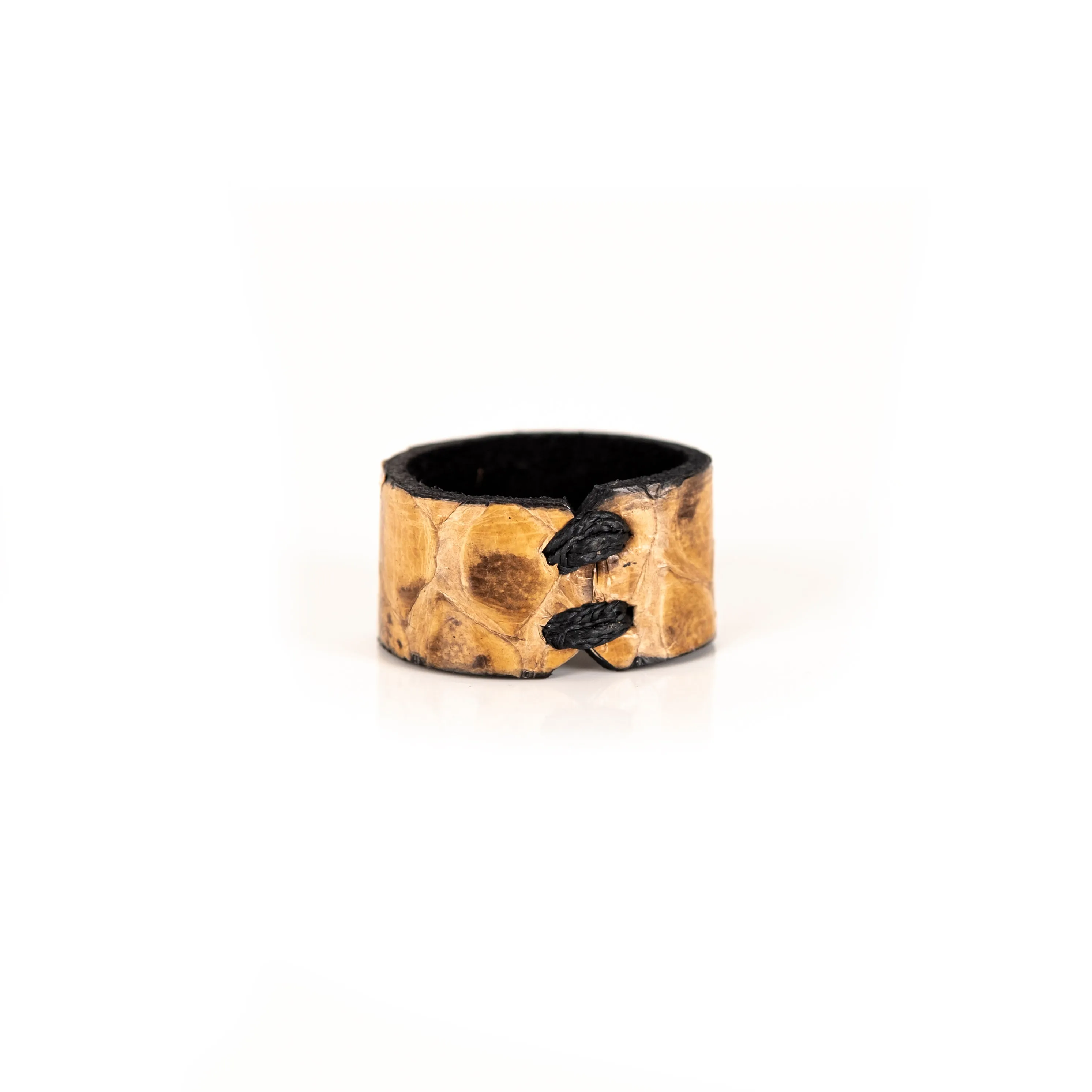 The Minimalist Beige Leather Ring