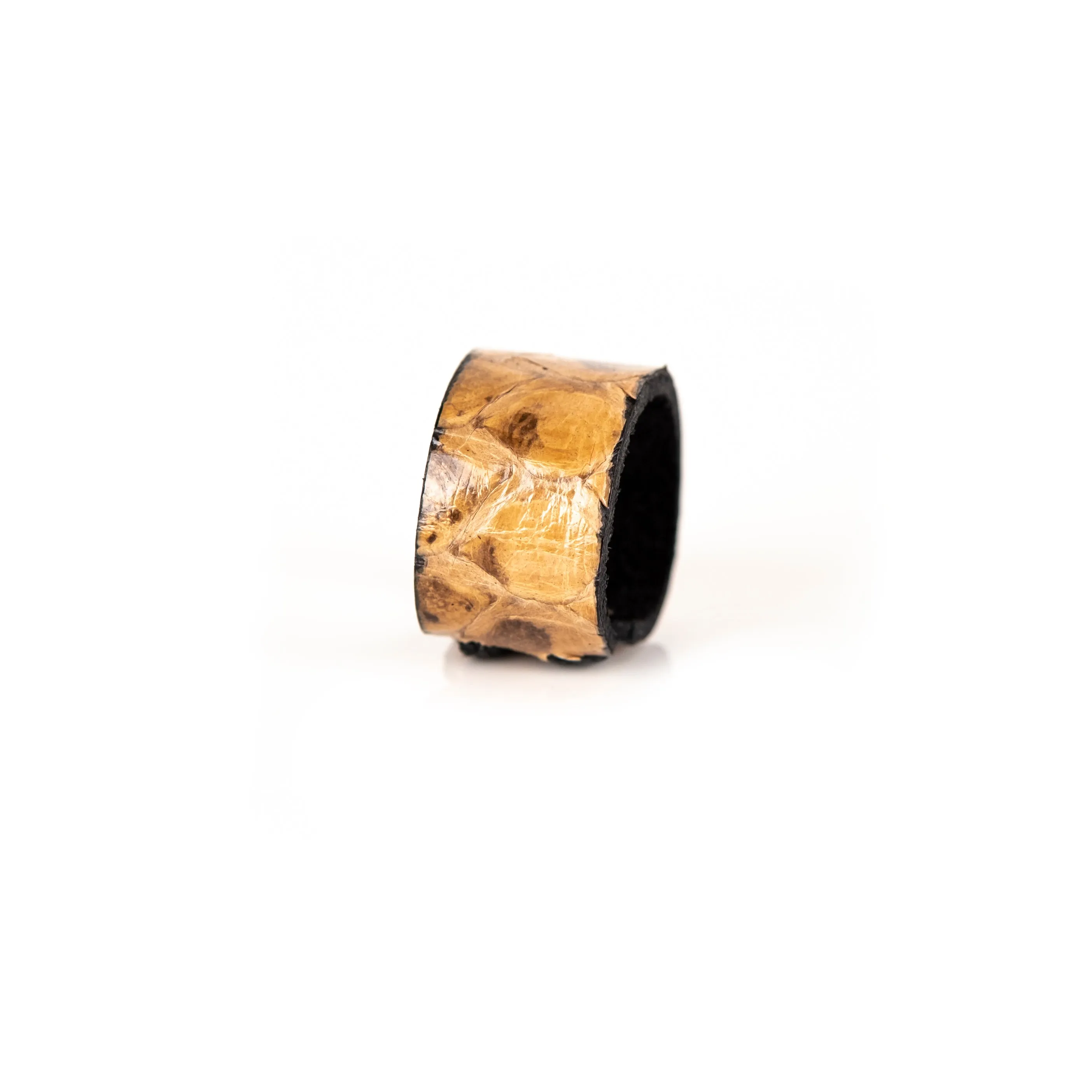 The Minimalist Beige Leather Ring