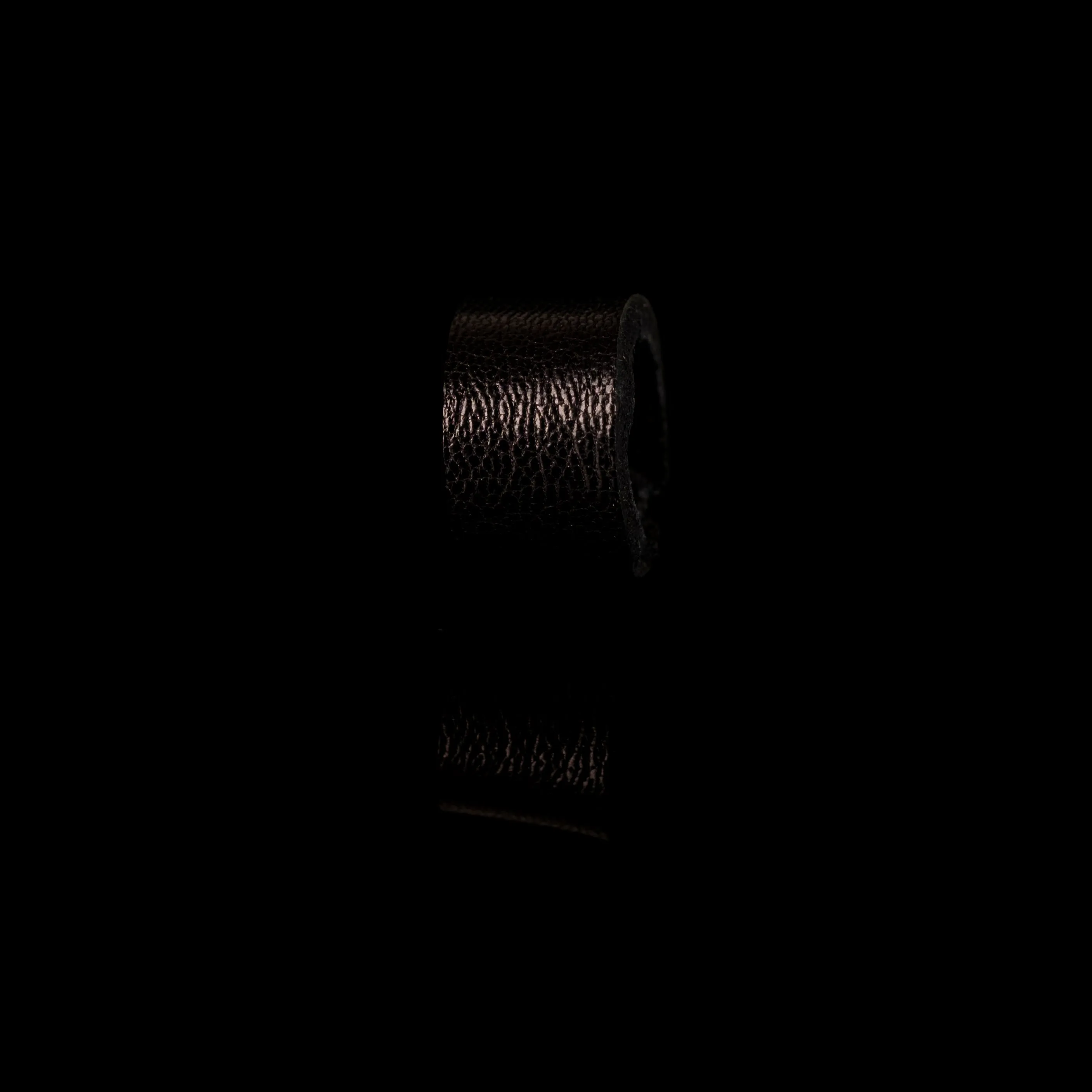 The Minimalist Black Leather Ring