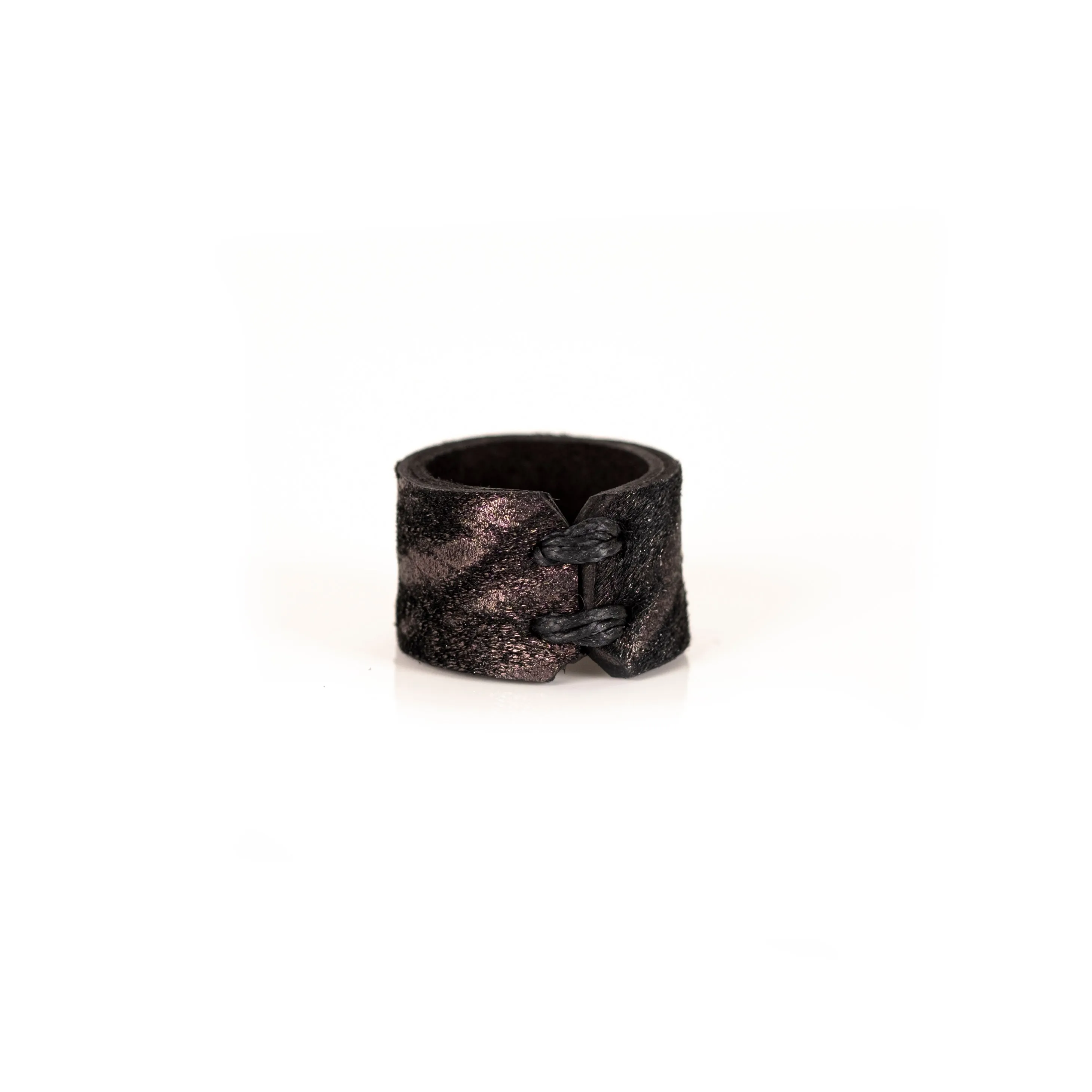 The Minimalist Black Suede Leather Ring