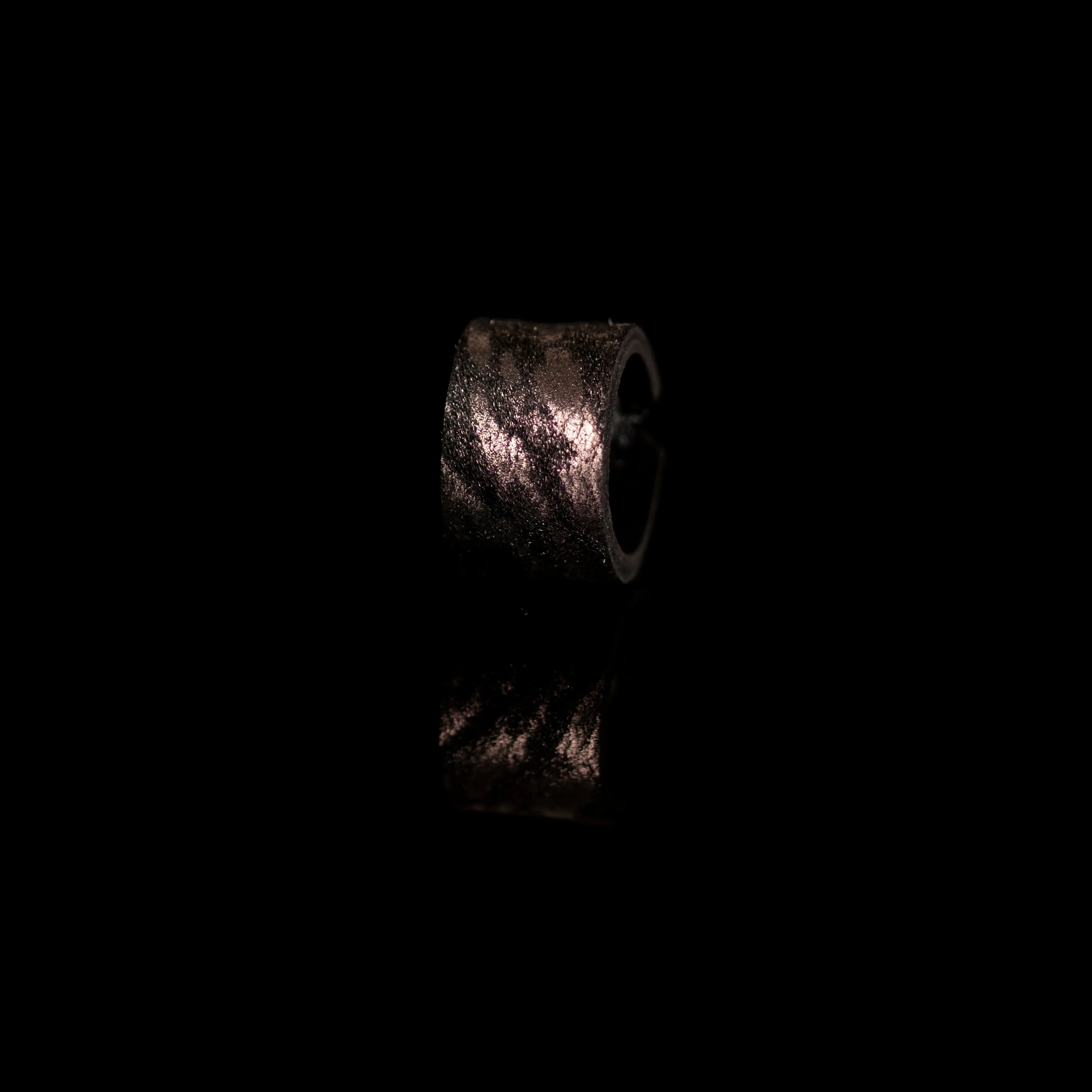 The Minimalist Black Suede Leather Ring