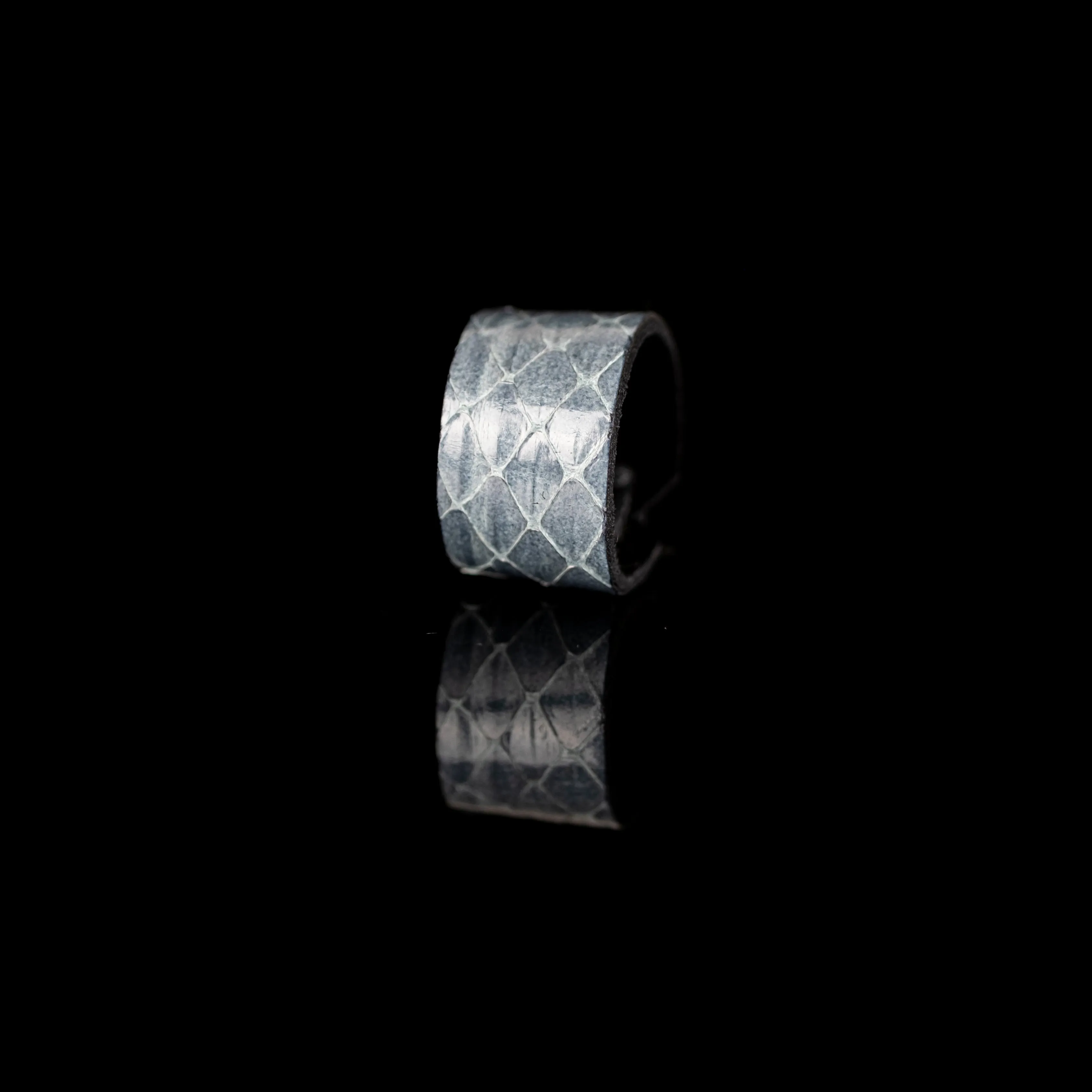 The Minimalist Blue Leather Ring