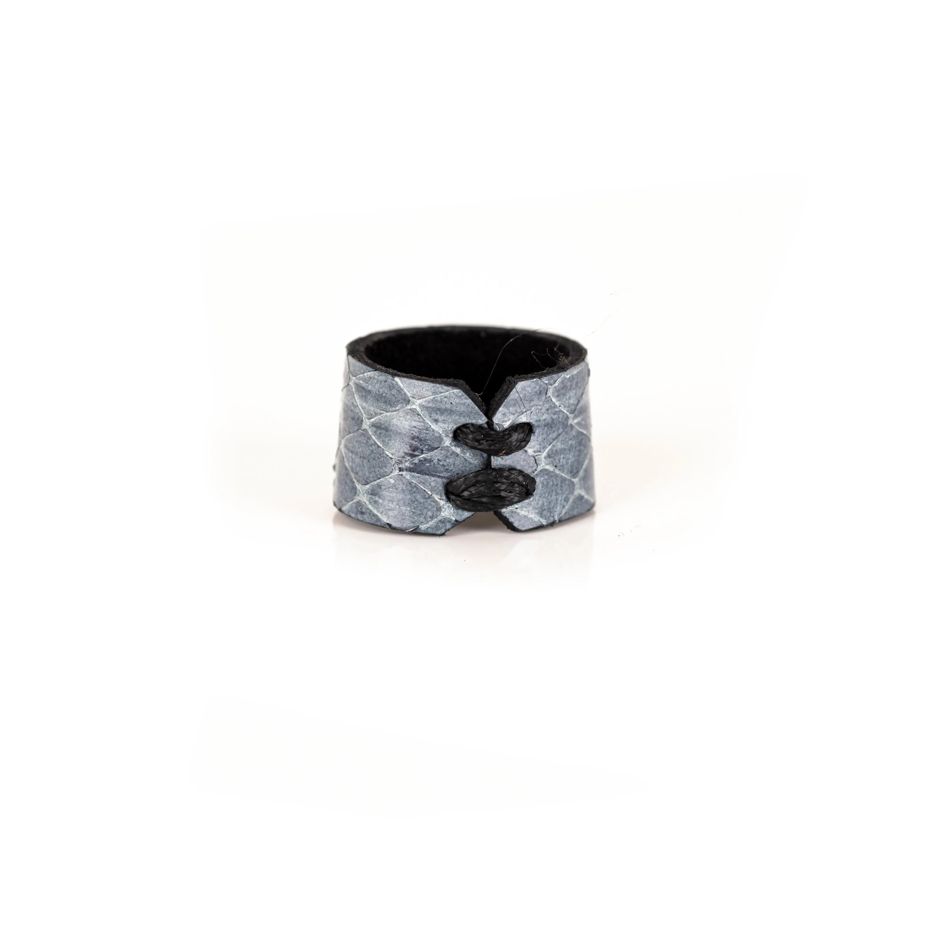 The Minimalist Blue Leather Ring