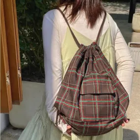 UAKISS  -  Vintage Harajuku Streetwear Students Backpacks Preppy Grunge Y2k Shoulder Crossbody Bags High-capacity Casual Women Schoolbags